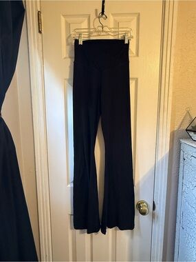 aerie Black Wide Leg High-Rise Pants